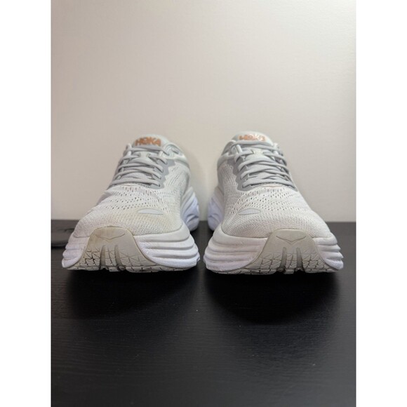 Hoka One One Bondi 8 Running Shoe Womens 9 Wide Sneaker 1127954 Gray Peach - Picture 5 of 14